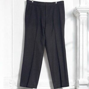BOSS Hugo Boss Pants Mens 36R Gray 100% Virgin Wool Dress Slacks Pleated
